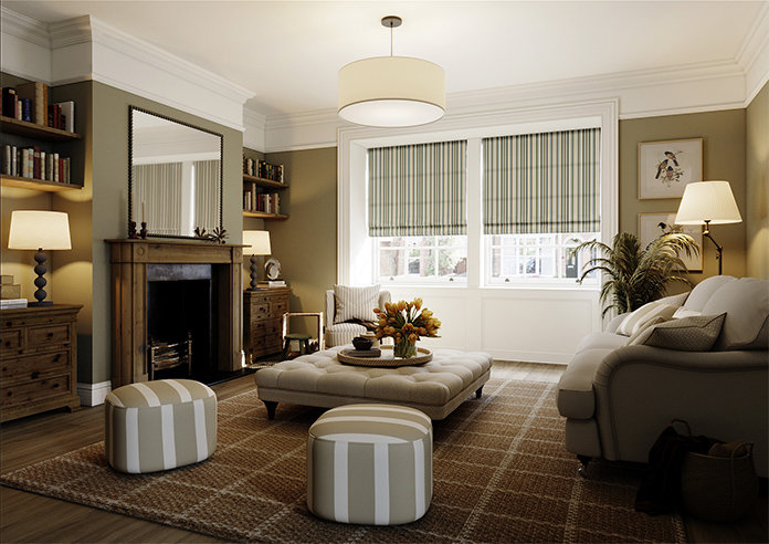 The British Stripe Co. Elizabeth, Chilterns No.1 - Twist&Fit Roman Blind - Image 7